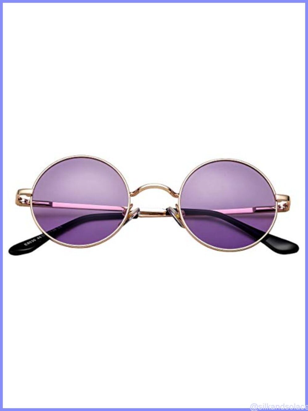 PORADAY Round Polarized Sunglasses Retro Circle Metal Frame UV Protection